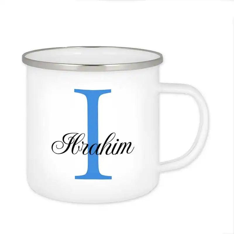 Emaille Tasse mit Namen | Motiv 3 | Ibrahim - Druckerino