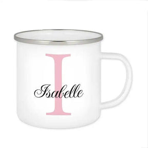 Emaille Tasse mit Namen | Motiv 3 | Isabelle - Druckerino