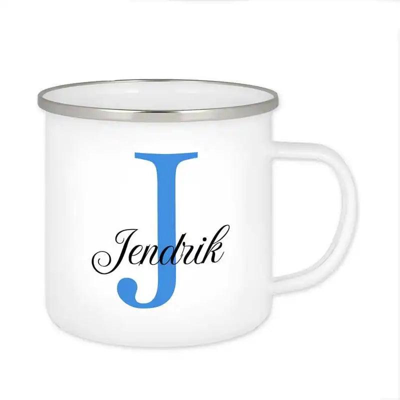 Emaille Tasse mit Namen | Motiv 3 | Jendrik - Druckerino