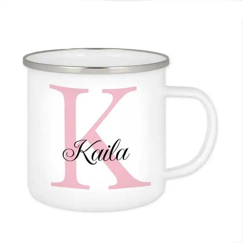 Emaille Tasse mit Namen | Motiv 3 | Kaila - Druckerino