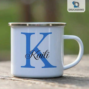 Emaille Tasse mit Namen | Motiv 3 | Kaili - Druckerino