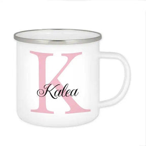 Emaille Tasse mit Namen | Motiv 3 | Kalea - Druckerino