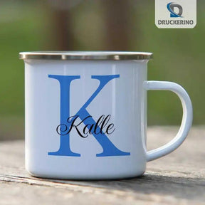Emaille Tasse mit Namen | Motiv 3 | Kalle - Druckerino