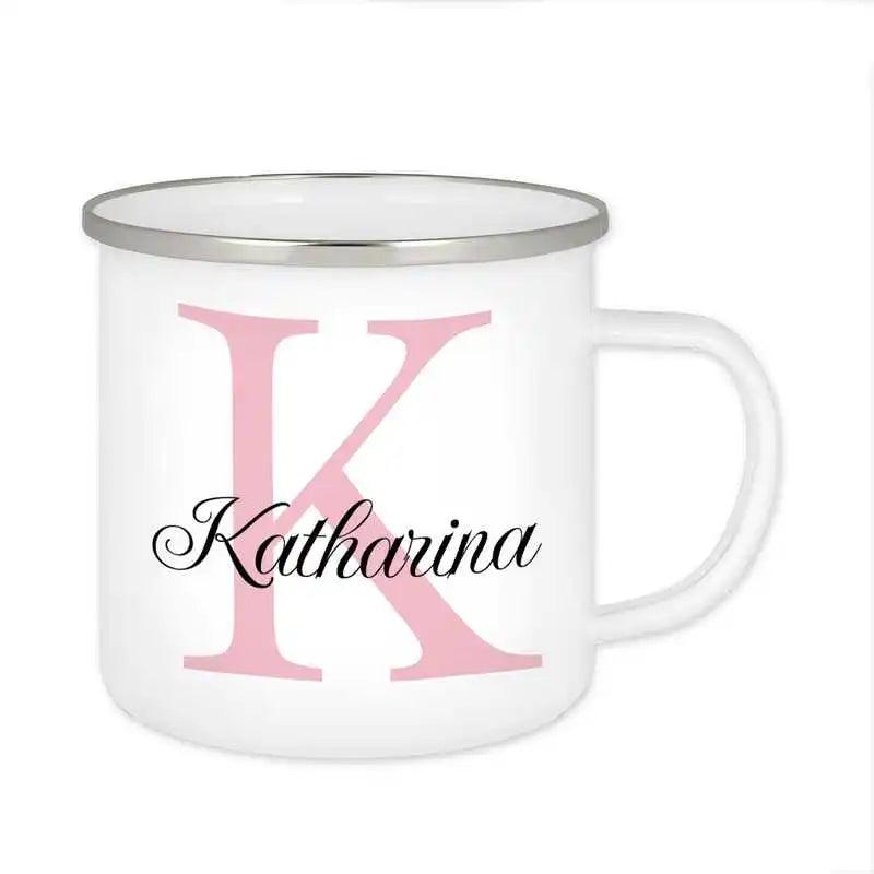 Emaille Tasse mit Namen | Motiv 3 | Katharina - Druckerino