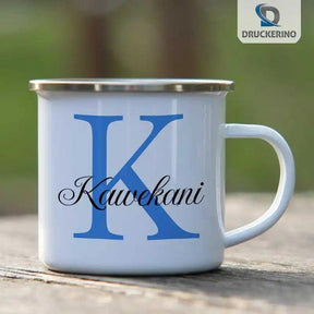 Emaille Tasse mit Namen | Motiv 3 | Kawekani - Druckerino