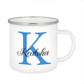 Emaille Tasse mit Namen | Motiv 3 | Kealoha - Druckerino