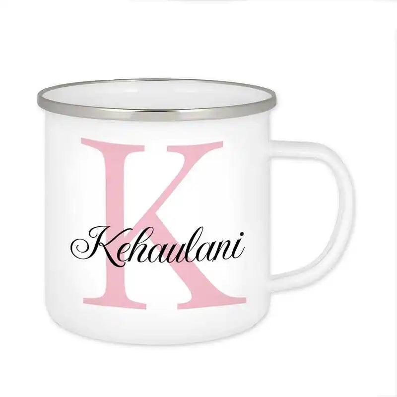 Emaille Tasse mit Namen | Motiv 3 | Kehaulani - Druckerino