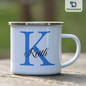 Emaille Tasse mit Namen | Motiv 3 | Keith - Druckerino