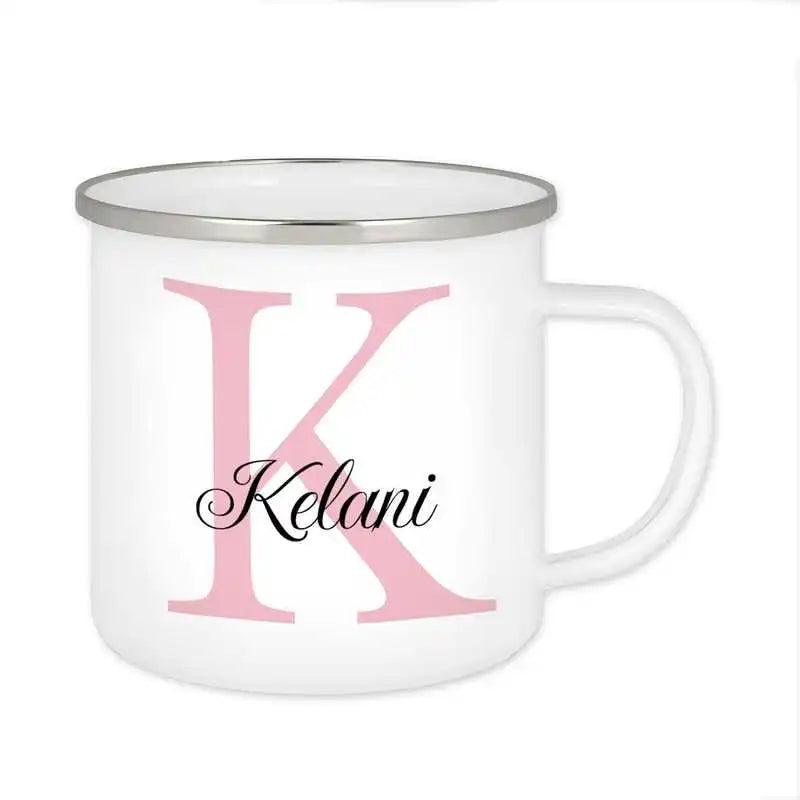 Emaille Tasse mit Namen | Motiv 3 | Kelani - Druckerino