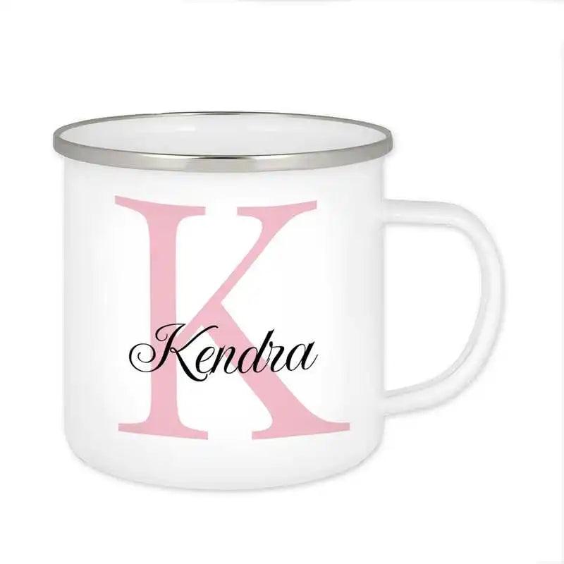 Emaille Tasse mit Namen | Motiv 3 | Kendra - Druckerino