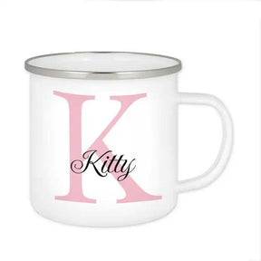 Emaille Tasse mit Namen | Motiv 3 | Kitty - Druckerino
