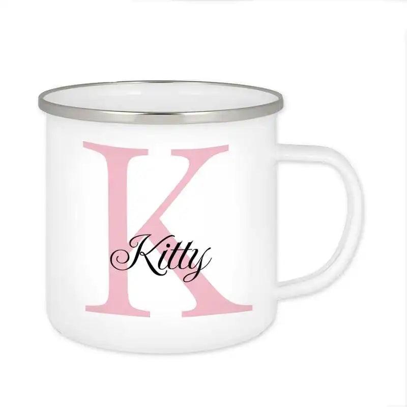 Emaille Tasse mit Namen | Motiv 3 | Kitty - Druckerino