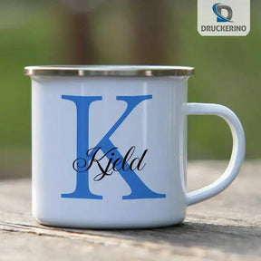 Emaille Tasse mit Namen | Motiv 3 | Kjeld - Druckerino