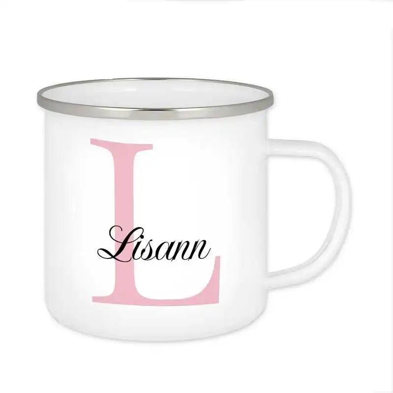 Emaille Tasse mit Namen | Motiv 3 | Lisann - Druckerino