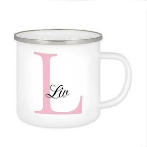 Emaille Tasse mit Namen | Motiv 3 | Liv - Druckerino