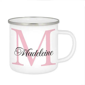 Emaille Tasse mit Namen | Motiv 3 | Madeleine - Druckerino