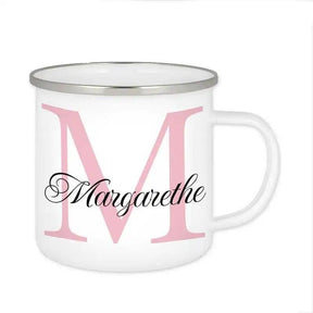 Emaille Tasse mit Namen | Motiv 3 | Margarethe - Druckerino