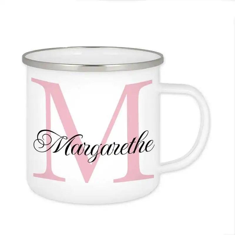 Emaille Tasse mit Namen | Motiv 3 | Margarethe - Druckerino