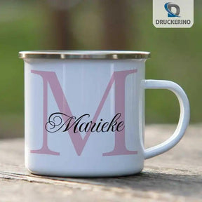 Emaille Tasse mit Namen | Motiv 3 | Marieke - Druckerino