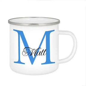 Emaille Tasse mit Namen | Motiv 3 | Matt - Druckerino