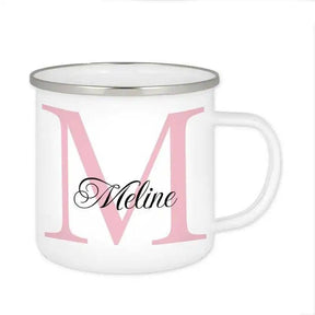 Emaille Tasse mit Namen | Motiv 3 | Meline - Druckerino