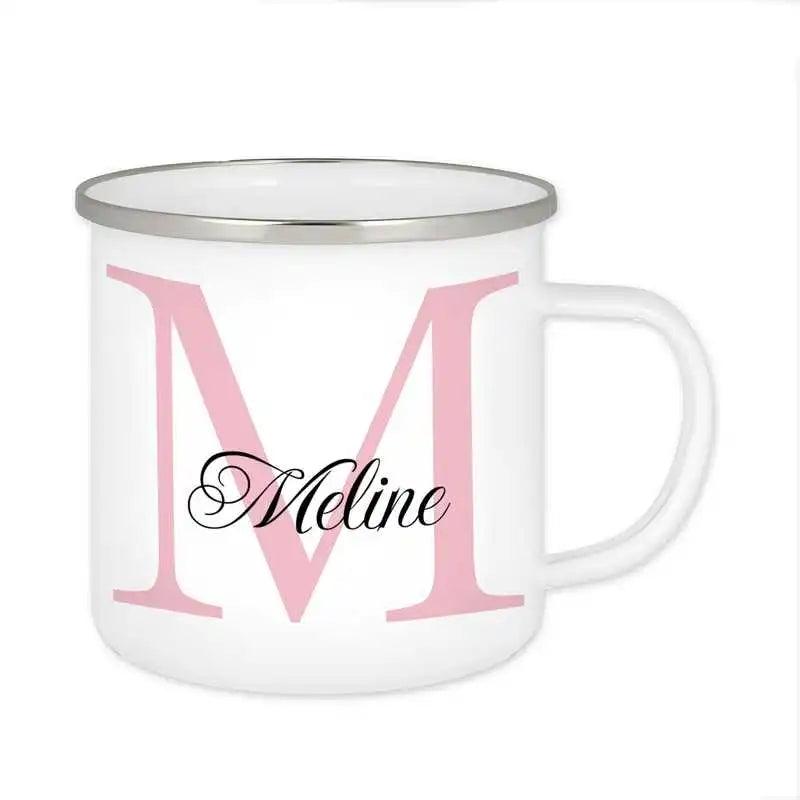 Emaille Tasse mit Namen | Motiv 3 | Meline - Druckerino
