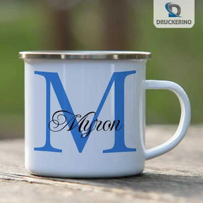 Emaille Tasse mit Namen | Motiv 3 | Myron - Druckerino