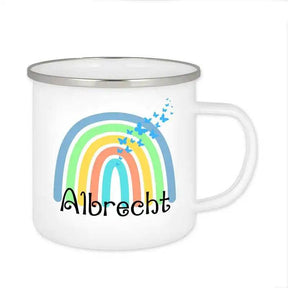 Emaille Tasse mit Namen | Motiv 4 | Albrecht - Druckerino