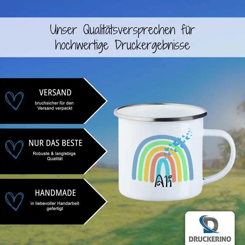 Emaille Tasse mit Namen | Motiv 4 | Ali - Druckerino