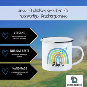 Emaille Tasse mit Namen | Motiv 4 | Alois - Druckerino