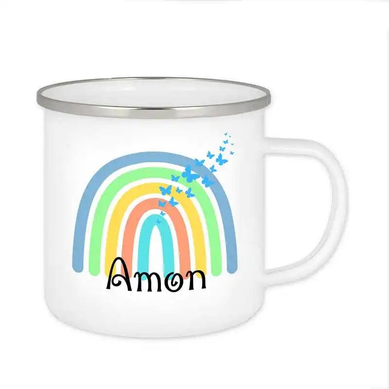 Emaille Tasse mit Namen | Motiv 4 | Amon - Druckerino
