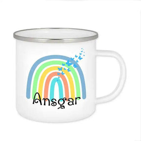Emaille Tasse mit Namen | Motiv 4 | Ansgar - Druckerino