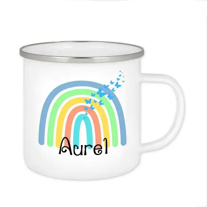 Emaille Tasse mit Namen | Motiv 4 | Aurel - Druckerino