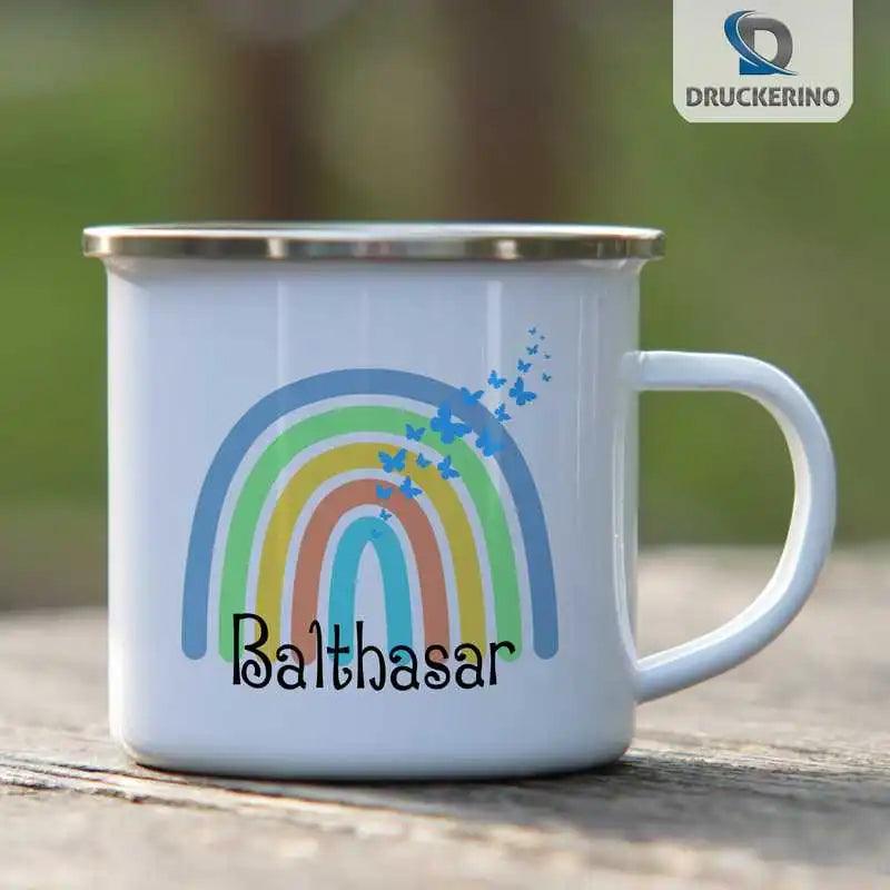 Emaille Tasse mit Namen | Motiv 4 | Balthasar - Druckerino
