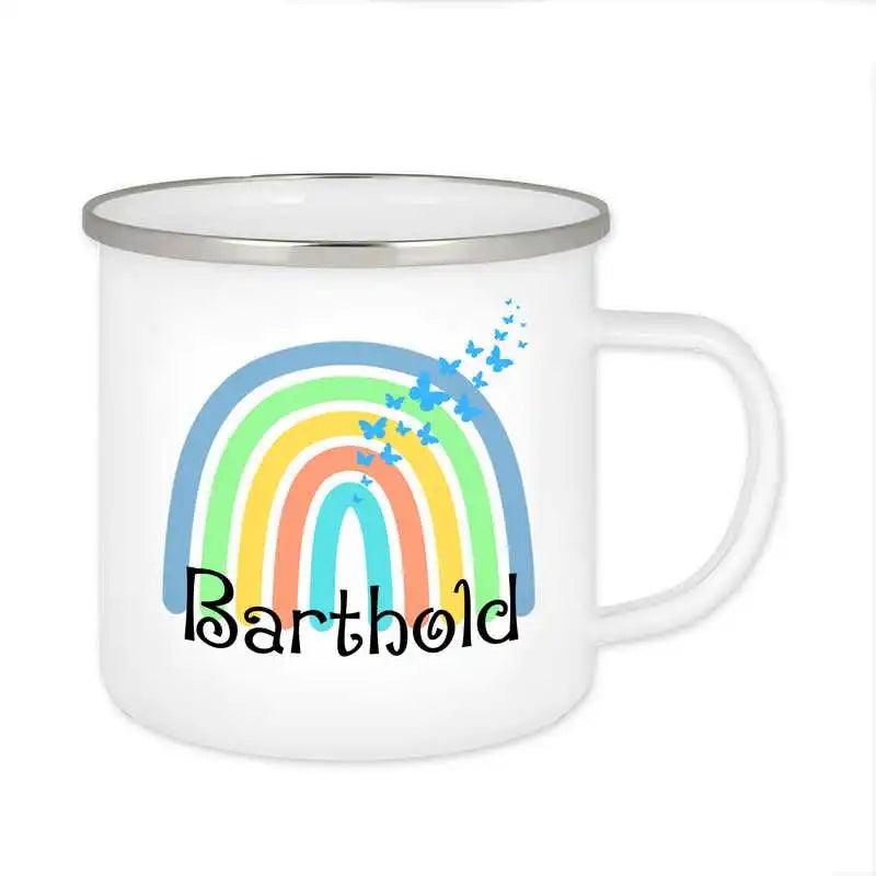 Emaille Tasse mit Namen | Motiv 4 | Barthold - Druckerino