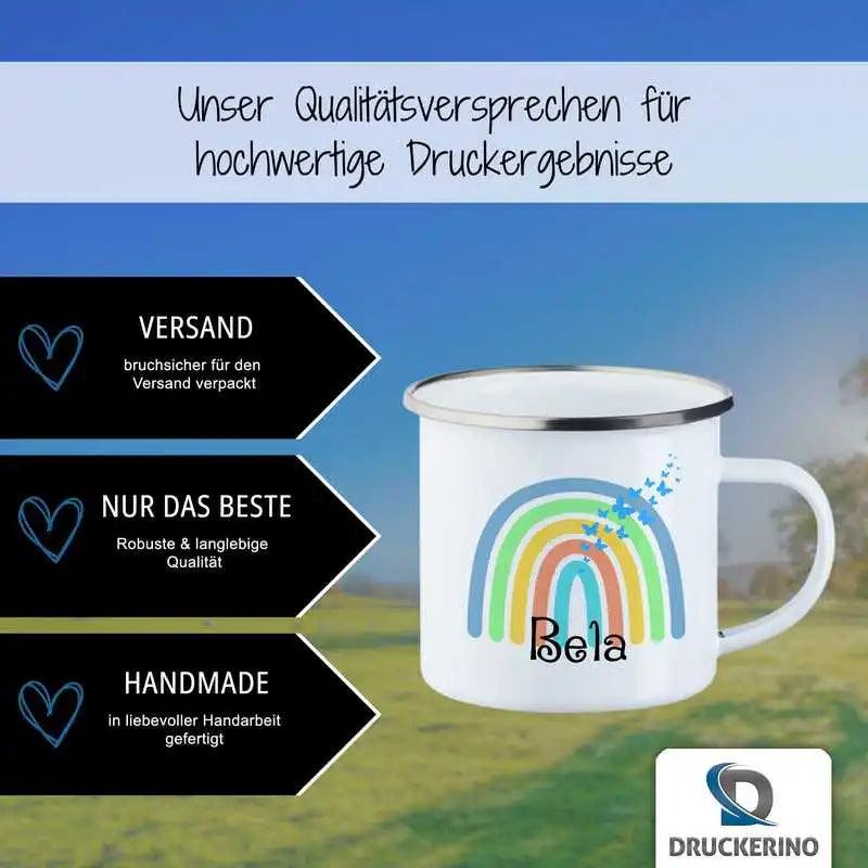 Emaille Tasse mit Namen | Motiv 4 | Bela - Druckerino