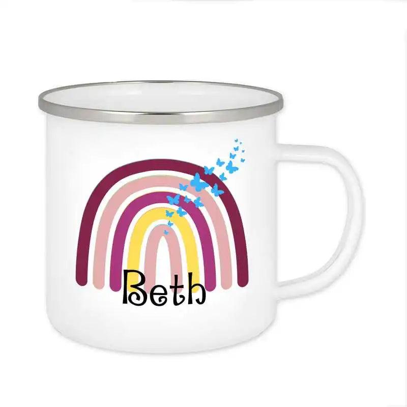 Emaille Tasse mit Namen | Motiv 4 | Beth - Druckerino