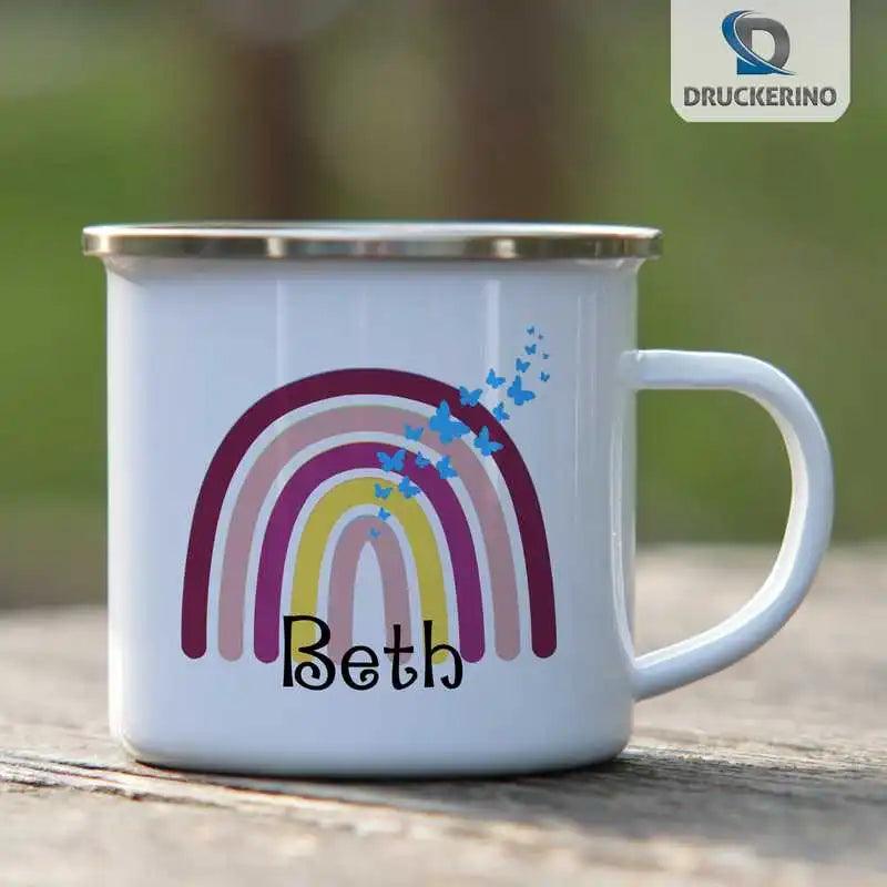 Emaille Tasse mit Namen | Motiv 4 | Beth - Druckerino