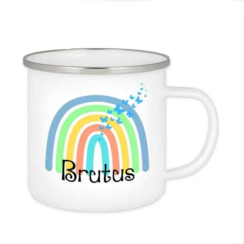 Emaille Tasse mit Namen | Motiv 4 | Brutus - Druckerino