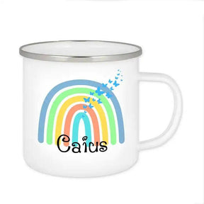 Emaille Tasse mit Namen | Motiv 4 | Caius - Druckerino