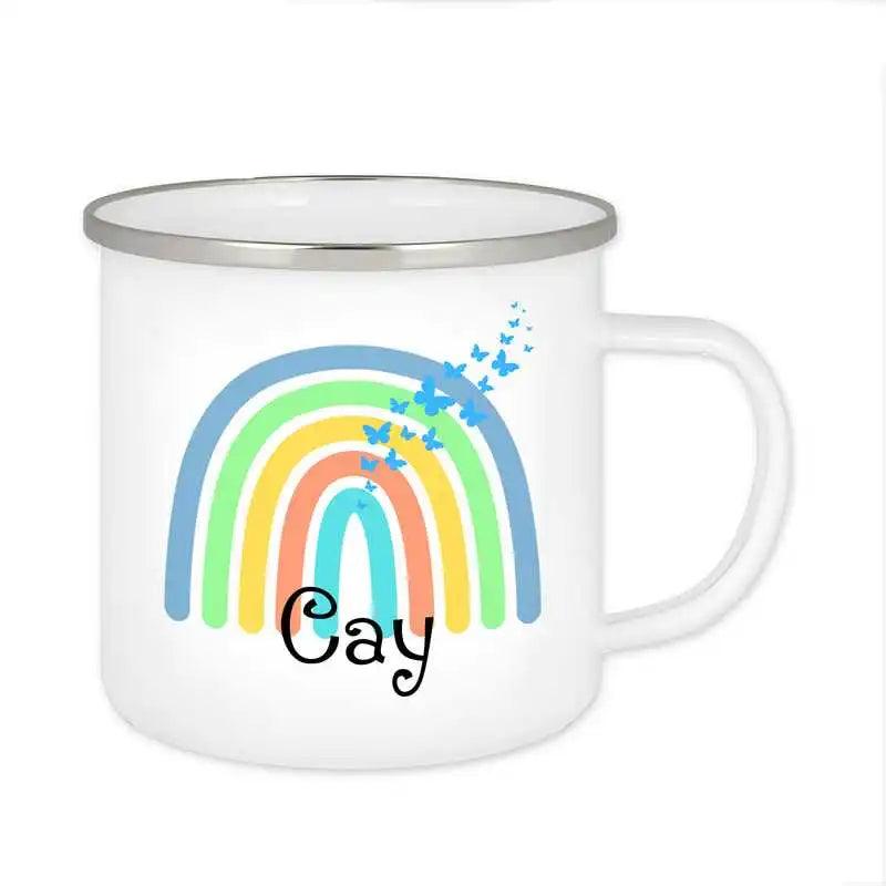 Emaille Tasse mit Namen | Motiv 4 | Cay - Druckerino