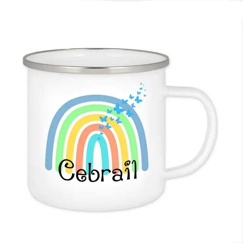 Emaille Tasse mit Namen | Motiv 4 | Cebrail - Druckerino