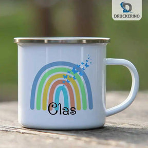 Emaille Tasse mit Namen | Motiv 4 | Clas - Druckerino