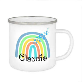 Emaille Tasse mit Namen | Motiv 4 | Claudio - Druckerino