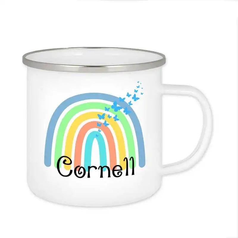 Emaille Tasse mit Namen | Motiv 4 | Cornell - Druckerino