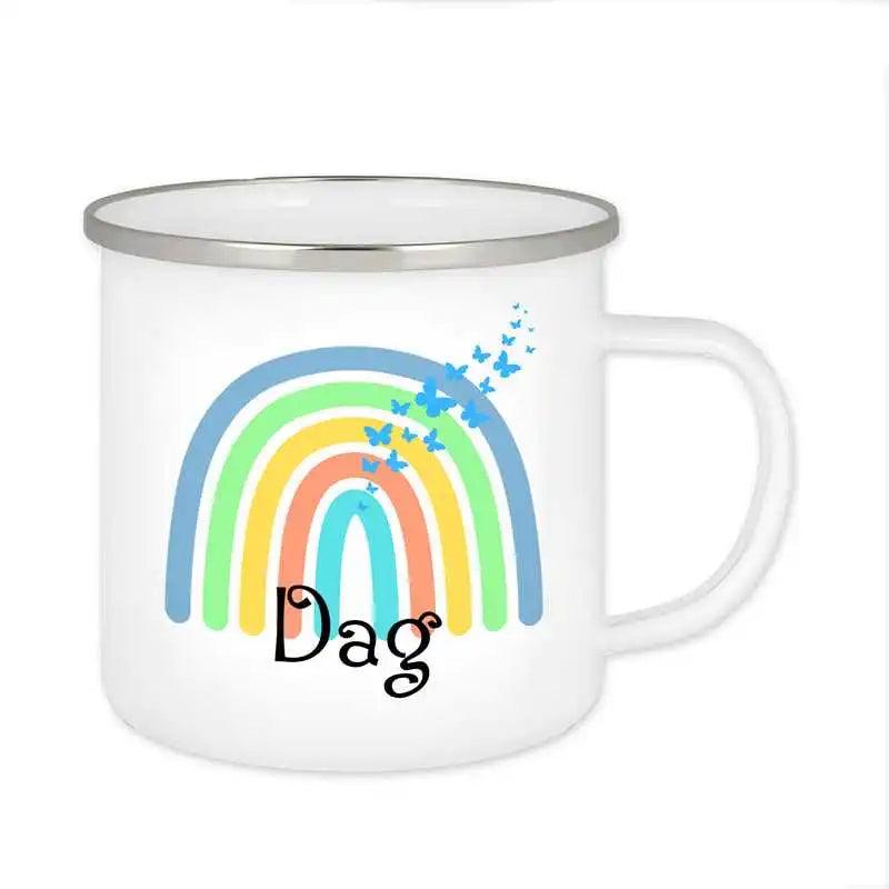 Emaille Tasse mit Namen | Motiv 4 | Dag - Druckerino
