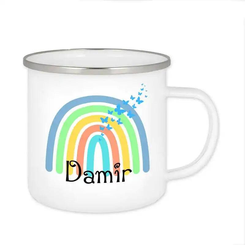 Emaille Tasse mit Namen | Motiv 4 | Damir - Druckerino
