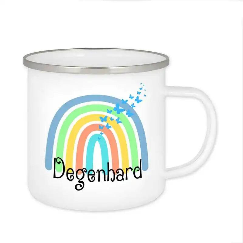 Emaille Tasse mit Namen | Motiv 4 | Degenhard - Druckerino