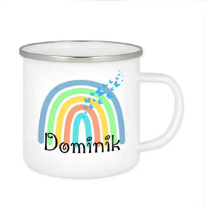 Emaille Tasse mit Namen | Motiv 4 | Dominik - Druckerino