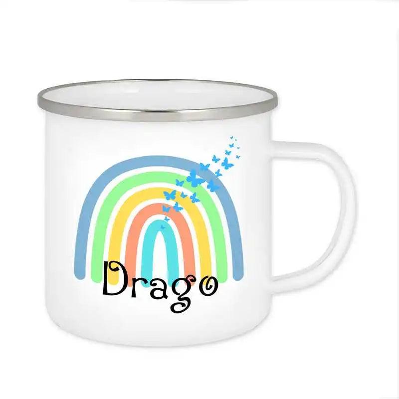 Emaille Tasse mit Namen | Motiv 4 | Drago - Druckerino
